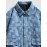 Men's Colorblock Checked Drawstring Pocket Turn Down Collar Streetwear Denim Jacket